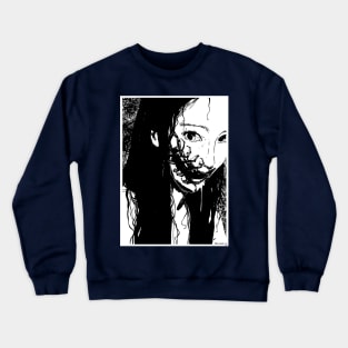 Horror Japanese Woman for Otaku and Geek Crewneck Sweatshirt